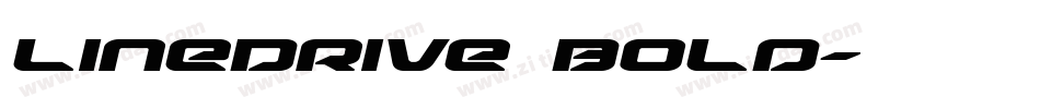 LineDrive Bold字体转换